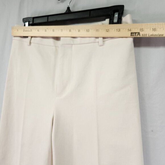 Frame Le Crop Flare Trouser Women’s 4 Ivory Thick Stretch Shaping Pant - Picture 4 of 12